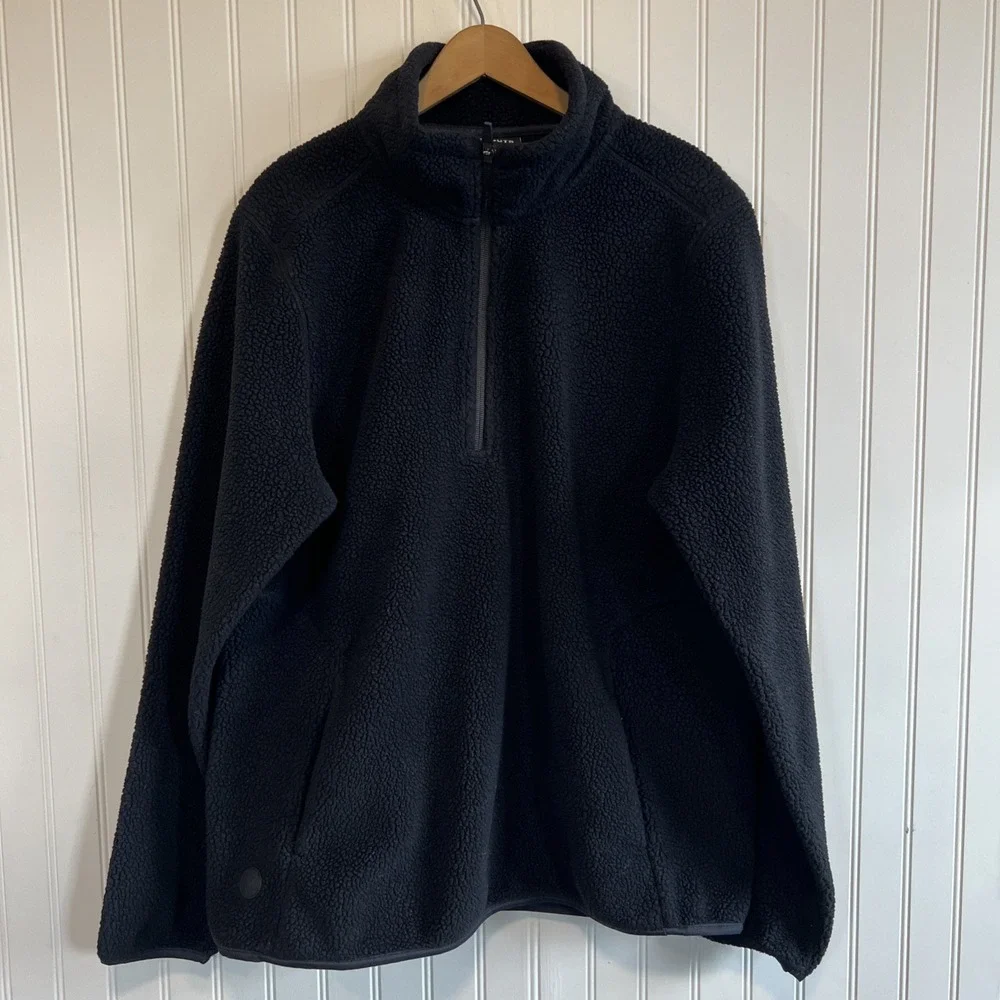 Cuts 1/4 Zip Men's Black Large Fleece Polartec Minalmalist